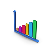 Symbol Graph Colored Metallic PNG & PSD Images