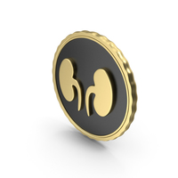 Logo Kidney Gold PNG & PSD Images