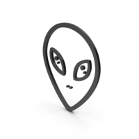 Symbol Alien Black PNG & PSD Images