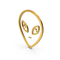 Symbol Alien Gold PNG & PSD Images