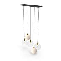 Firefly 5 bulb black pendant light PNG & PSD Images