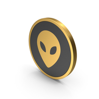 Gold Icon Alien PNG & PSD Images