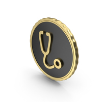 Logo Stethoscope Gold PNG & PSD Images