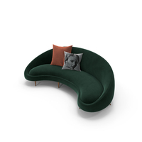 Jonathan Adler Ether Curved Sofa PNG & PSD Images