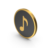 Gold Icon Music Note PNG & PSD Images