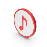 Icon Music Note Red PNG & PSD Images