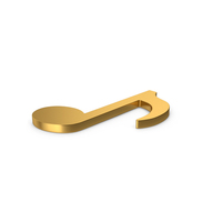 Gold Symbol Music Note PNG & PSD Images