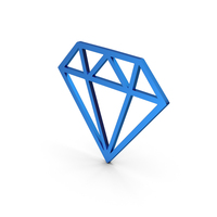 Symbol Diamond Blue Metallic PNG & PSD Images