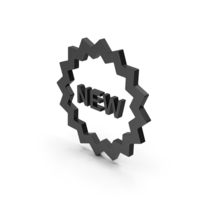 Symbol New Badge Black PNG & PSD Images