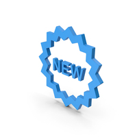 Symbol New Badge Blue PNG & PSD Images