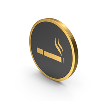 Gold Icon Smoking Zone PNG & PSD Images