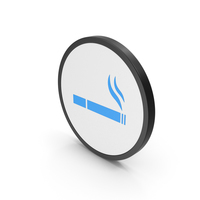 Icon Smoking Zone Blue PNG & PSD Images