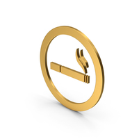Symbol Smoking Zone Gold PNG & PSD Images