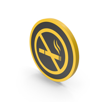 Icon No Smoking Yellow PNG & PSD Images
