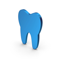 Symbol Tooth Blue Metallic PNG & PSD Images