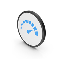 Icon Speedometer Blue PNG & PSD Images