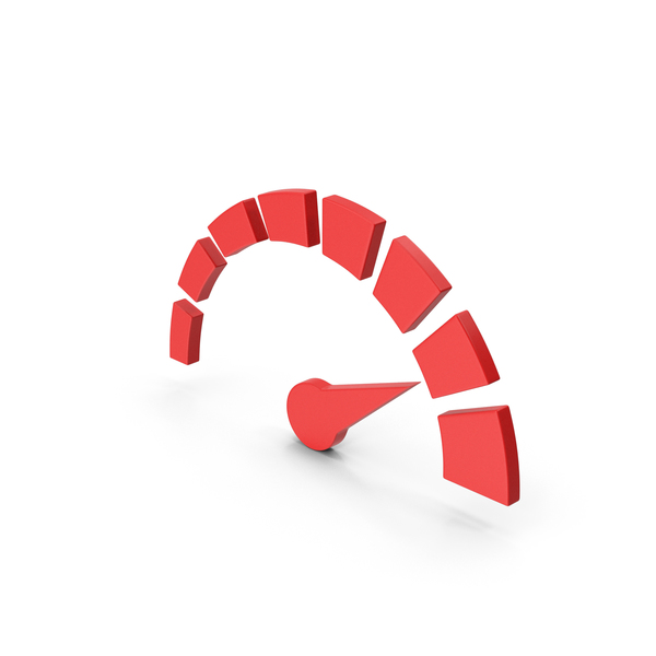 Symbol Speedometer Red PNG & PSD Images