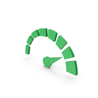 Symbol Speedometer Green PNG & PSD Images