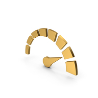 Symbol Speedometer Gold PNG & PSD Images
