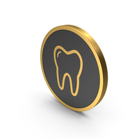 Gold Icon Tooth PNG & PSD Images