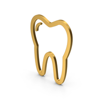 Symbol Tooth Gold PNG & PSD Images