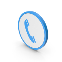 Icon Phone Call Blue PNG & PSD Images