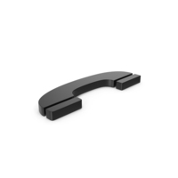 Black Symbol Phone Call PNG & PSD Images