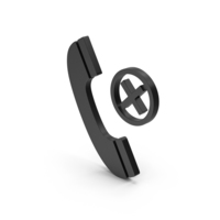 Symbol Call Hang Up Black PNG & PSD Images