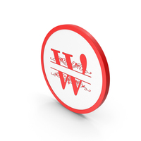 Icon Red Letter W PNG & PSD Images