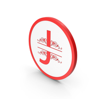 Icon Red Letter J PNG & PSD Images
