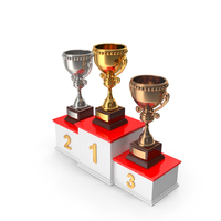 Trophy Cups and Podium PNG & PSD Images