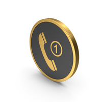 Gold Icon Missed Call PNG & PSD Images