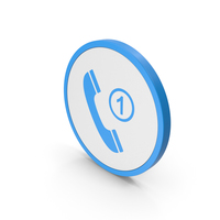 Icon Missed Call Blue PNG & PSD Images