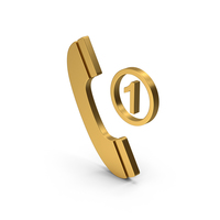 Symbol Missed Call Gold PNG & PSD Images