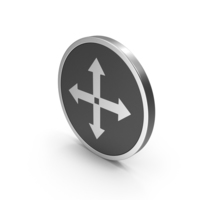 Silver Icon Move Button PNG & PSD Images