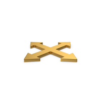 Gold Symbol Move Button PNG & PSD Images