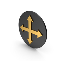 Move Button Gold Icon PNG & PSD Images