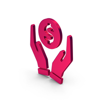 Symbol Money In Hands Metallic PNG & PSD Images