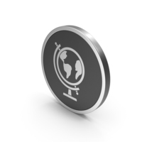 Silver Icon Globe PNG & PSD Images