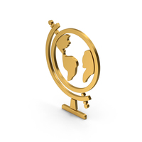 Symbol Globe Gold PNG & PSD Images