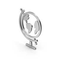 Symbol Globe Silver PNG & PSD Images