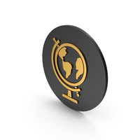 Globe Gold Icon PNG & PSD Images