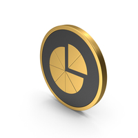 Gold Icon Pie Chart PNG & PSD Images