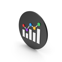 Multicolored Graph Icon PNG & PSD Images