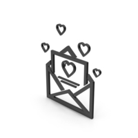 Symbol Love Letter Black PNG & PSD Images