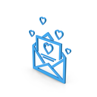 Symbol Love Letter Blue PNG & PSD Images