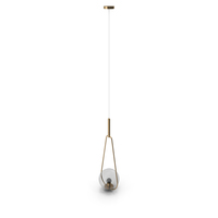 Pendant Lamp Loop Brass Glass PNG & PSD Images