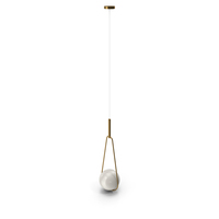 Pendant Lamp Loop Brass White Opaque Glass PNG & PSD Images