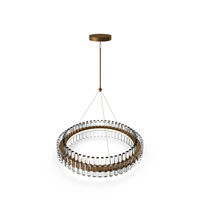 Phoebe 48 Round LED Crystal Chandelier Antique Brass PNG & PSD Images