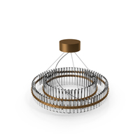 Round Glass Chandelier Modern Style Living Room Lighting PNG & PSD Images